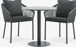 VAMDRUP + GILJAVAMDRUP Ø70 table + 2 GILJA chaises gris
