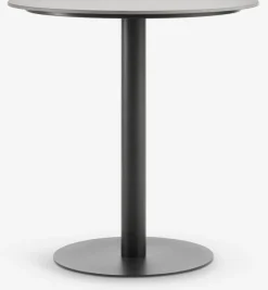 VAMDRUP + GLOMFJORDVAMDRUP Ø70 table gris + 2 GLOMFJORD chaises noir