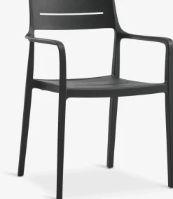 VAMDRUP + INGSTRUPVAMDRUP Ø120 table gris + 4 INGSTRUP chaises noir