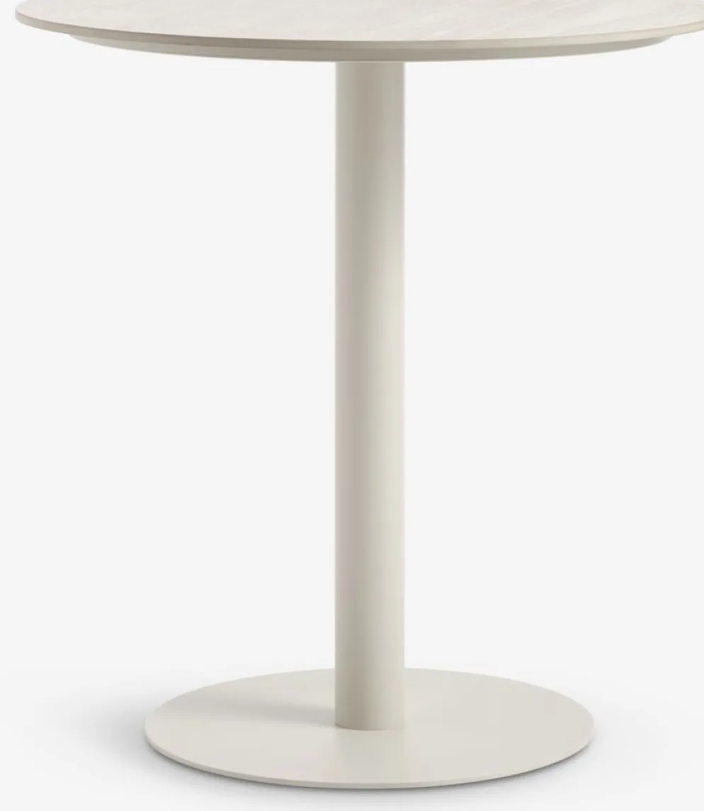 VAMDRUP + INGSTRUPVAMDRUP Ø70 table + 2 INGSTRUP chaises beige