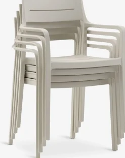 VAMDRUP + INGSTRUPVAMDRUP Ø120 table + 4 INGSTRUP chaises beige