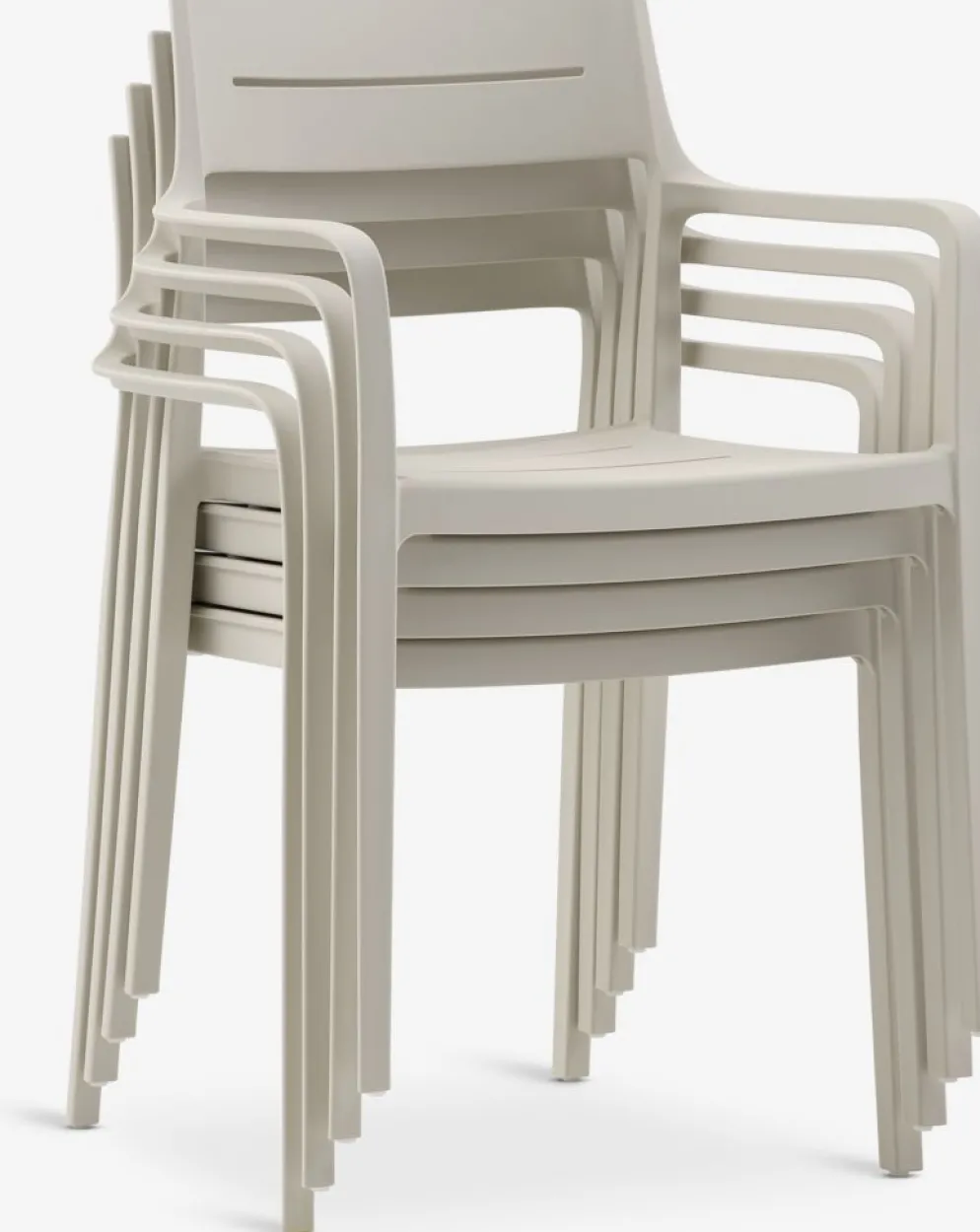 VAMDRUP + INGSTRUPVAMDRUP Ø120 table + 4 INGSTRUP chaises beige