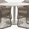 VAMDRUP + STORDALENVAMDRUP Ø120 table beige + 4 STORDALEN chaises naturel