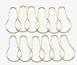 VARAAnneaux rideau douche VARA 12pcs/pqt doré