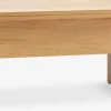 VARDETable basse VARDE L80/160 a/plateau dépliant coloris chêne