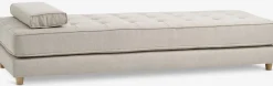 VARMARKBanquette VARMARK 190x76 a/cushion tissu beige/coloris chêne