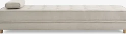 VARMARKBanquette VARMARK 190x76 a/cushion tissu beige/coloris chêne
