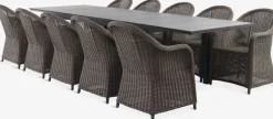 VATTRUP + GAMMELBYVATTRUP L206/321 table noir +4 GAMMELBY chaises gris