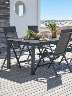 VATTRUP + MYSENVATTRUP L206/321 table noir + 4 MYSEN chaises gris