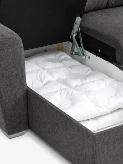 VEJLBYCanapé convertible avec méridienne VEJLBY tissu gris foncé
