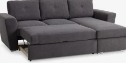 VEJLBYCanapé convertible avec méridienne VEJLBY tissu gris foncé