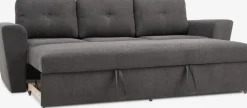 VEJLBYCanapé convertible VEJLBY 3 places tissu gris foncé