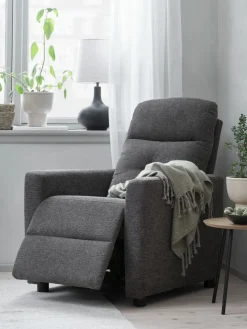 VEJLBYFauteuil inclinable VEJLBY tissu gris foncé