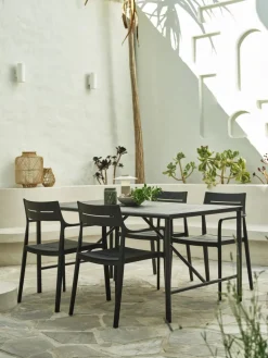 VIERLITable de jardin VIERLI l90xL149 noir