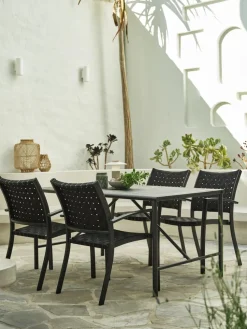 VIERLITable de jardin VIERLI l90xL149 noir