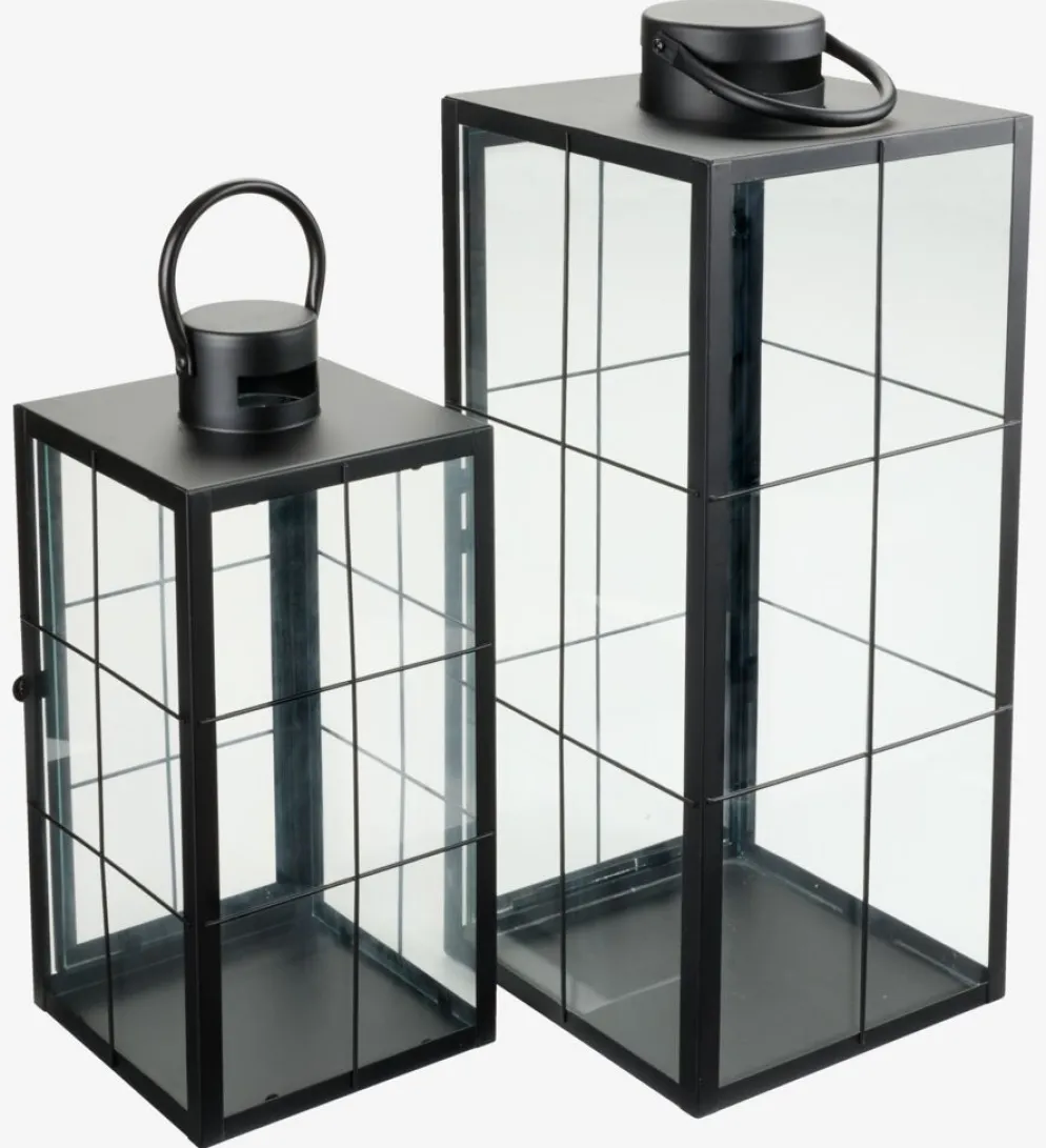 VILLADSLanterne VILLADS l16xL16xH36cm noir