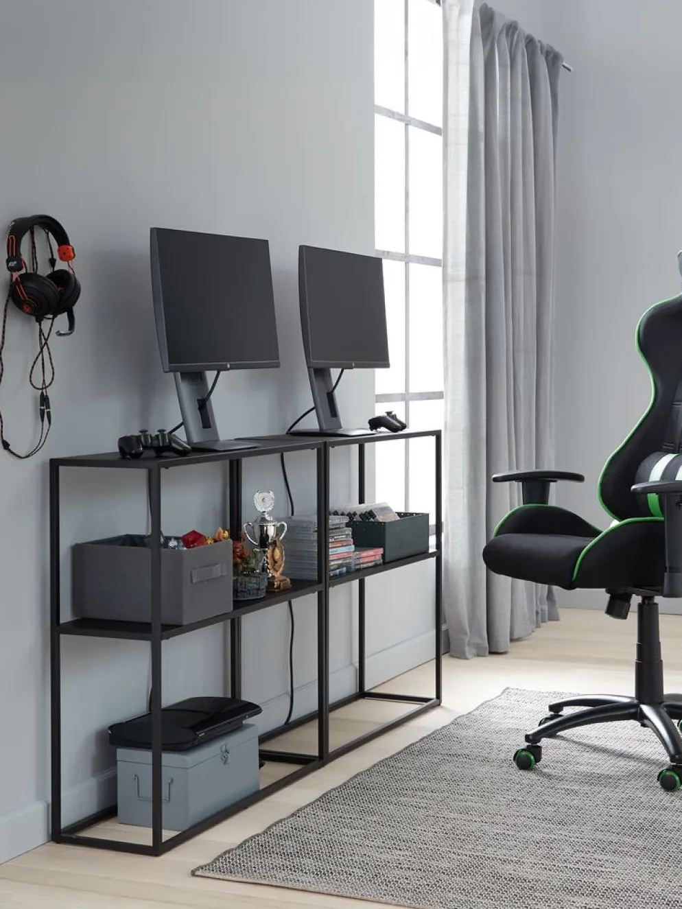VIRUMConsole VIRUM 26x80 a/étagère noir