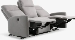 VONSILDCanapé VONSILD 3 places inclinable électrique gris clair