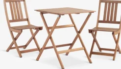 VRAADAL + VRAADALVRAADAL L62 table + 2 VRAADAL chaises eucalyptus