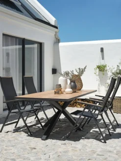 YPNASTED + BREDSTENYPNASTED L215 table naturel + 4 BREDSTEN chaises noir
