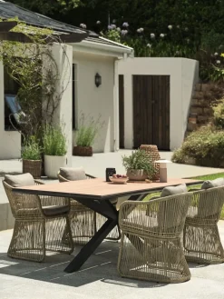 YPNASTEDTable de jardin YPNASTED l100xL215 naturel